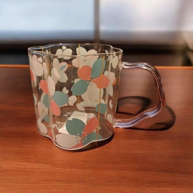 مج زجاج ورد *72