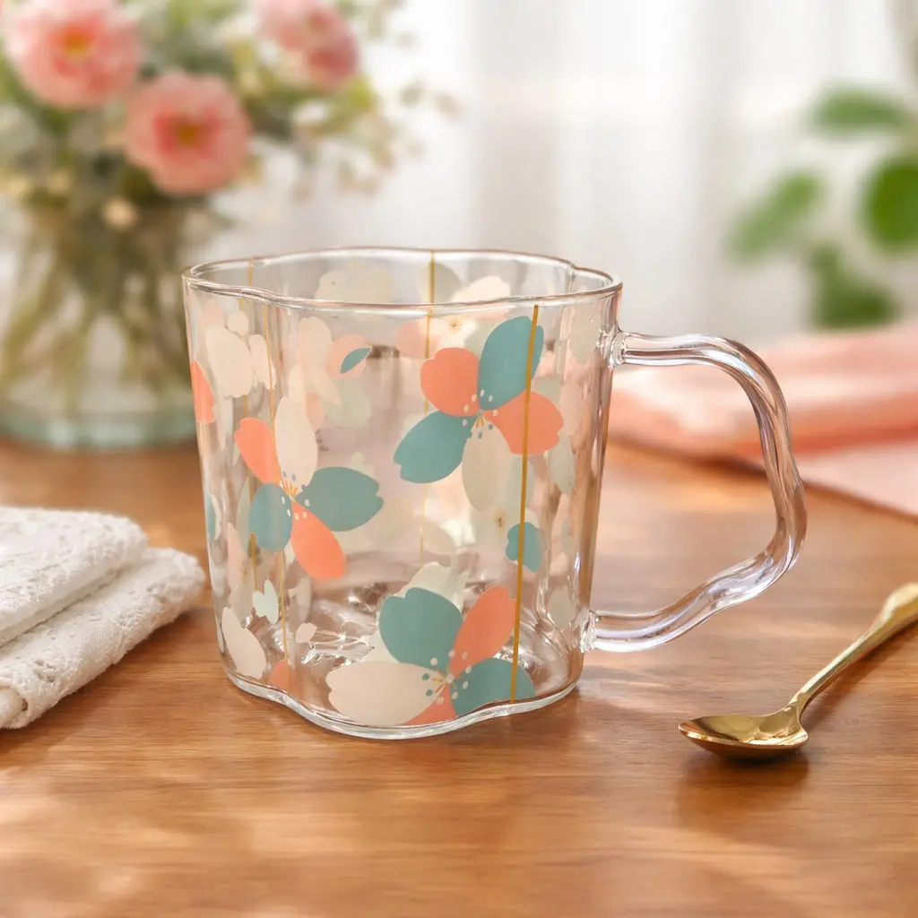 مج زجاج ورد *72