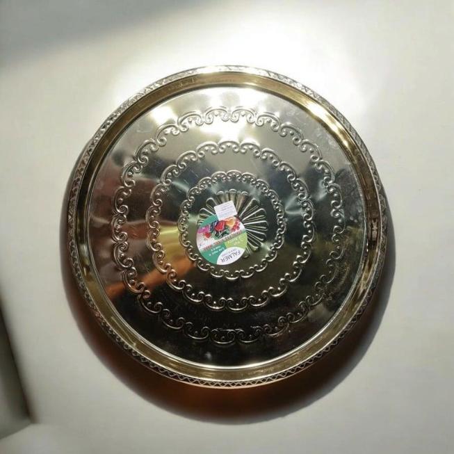 صينية 60 سم منقوشه ذهبي [عبوه 30]