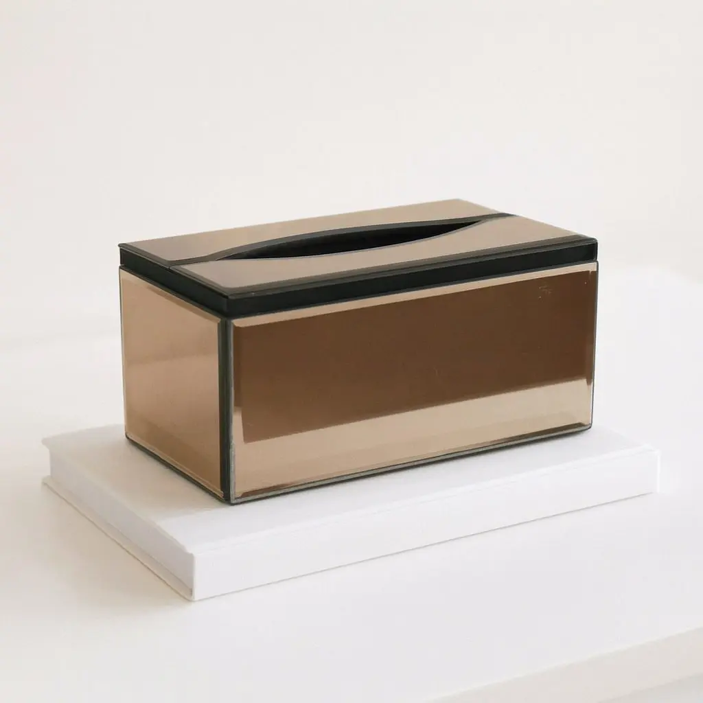 علبة مناديل مرايه ذهبي* 24