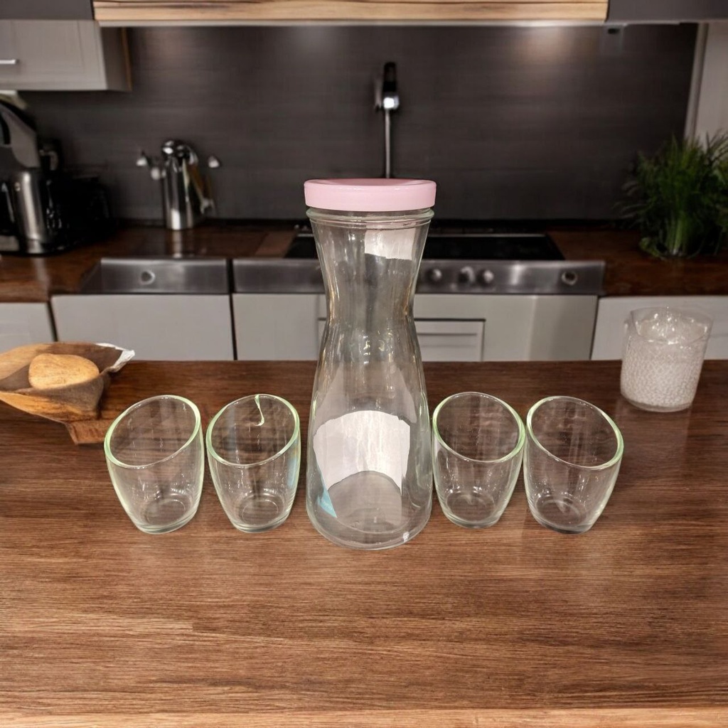 دورق و4 كوب زجاج [عبوه 12]