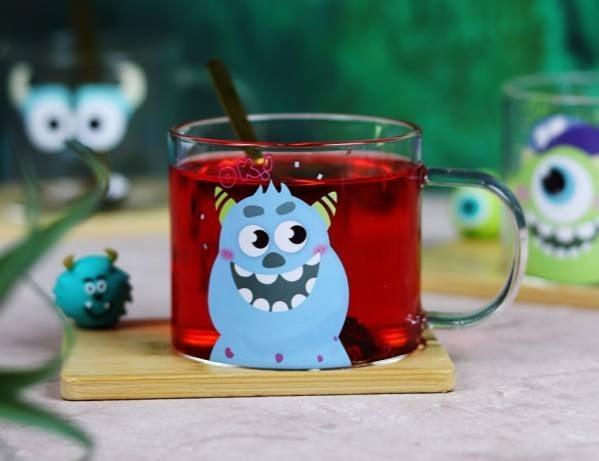 كوب زجاج بالقاعده خشب شلبي [ عبوه 80 ]