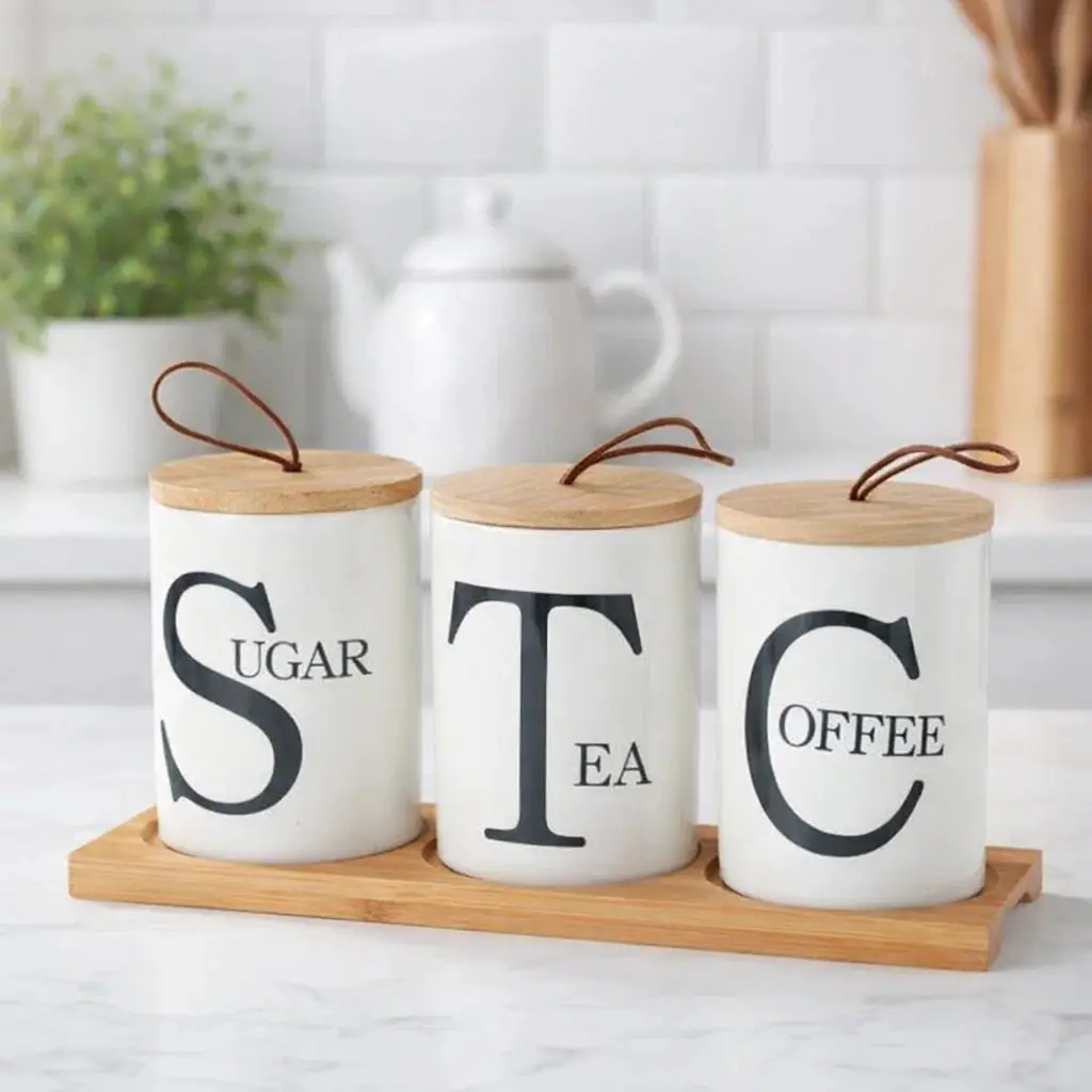 توابل بورسلين 3 بتريه خشب وسط [ عبوة 18]