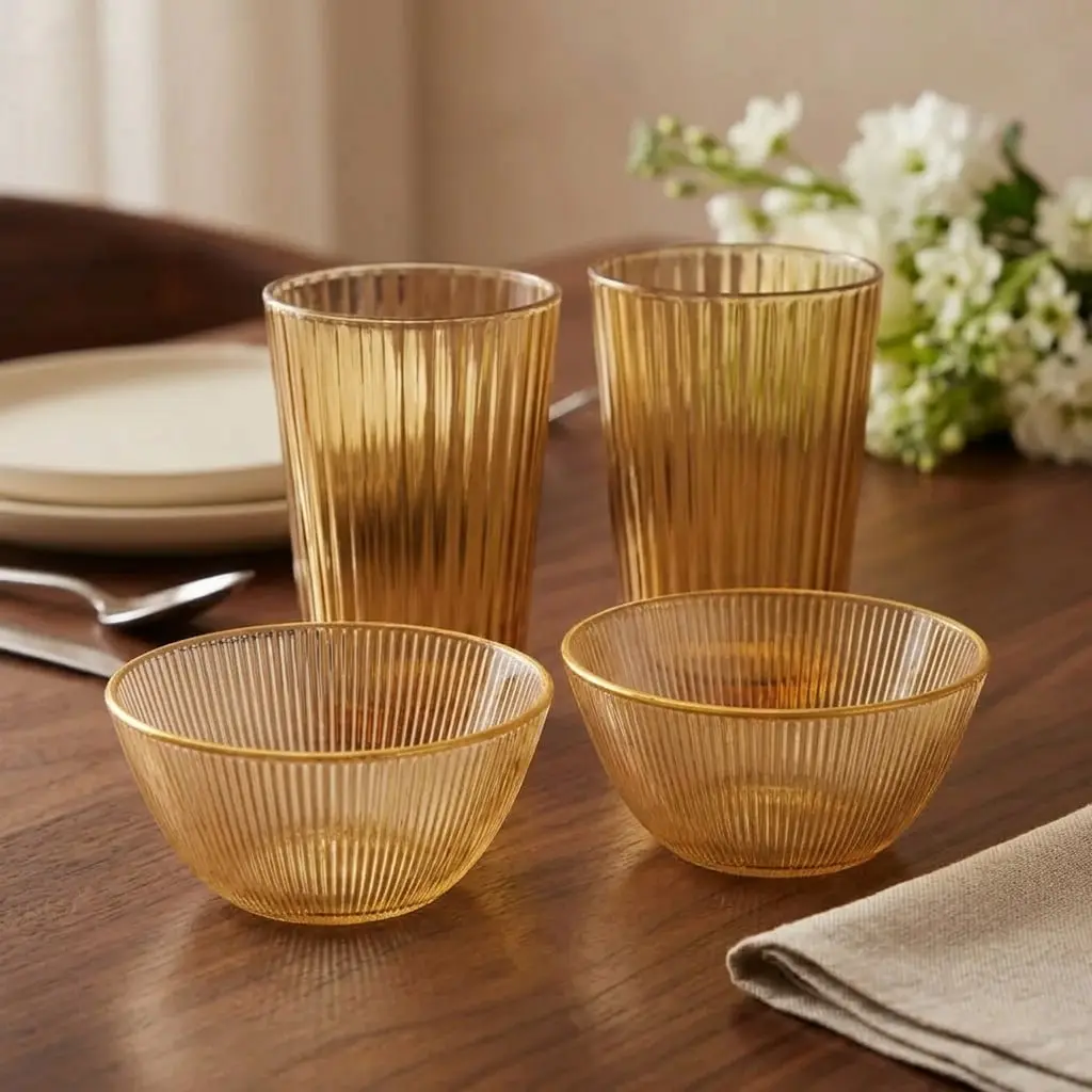 طقم زجاج 2 شوب + 2 بوله * 16