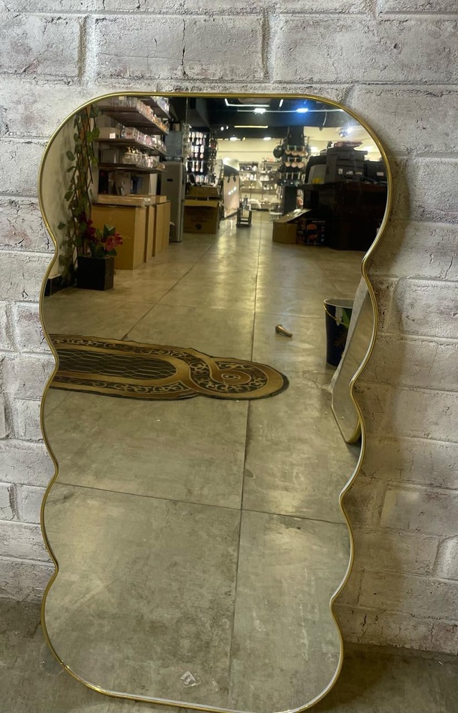 مرايا 40*80 سم ذهبي ضد الكسر موجه X-296 [عبوه 16]