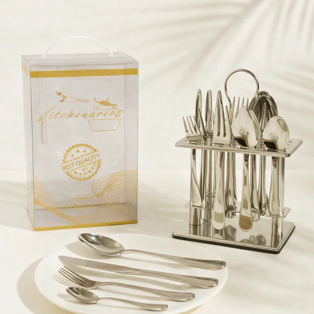 طقم معالق 30 قطعه بالاستاند استاليس 10/18 سيمبل *6