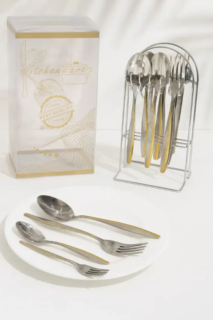  طقم معالق 24 قطعه بالاستاند نيكل   خنجر * 6