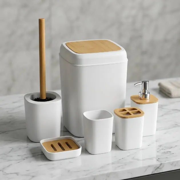 طقم حمام بلاستك [ عبوه 12]