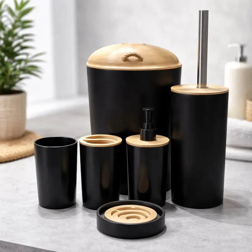 طقم حمام بلاستك [ عبوه 12]