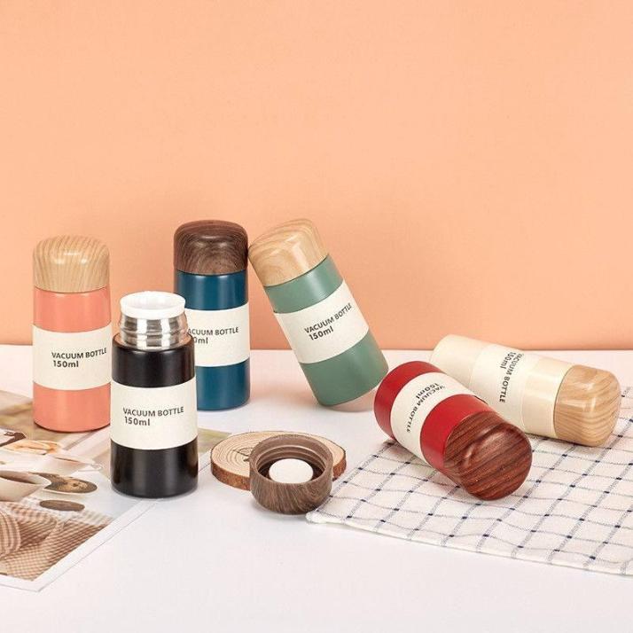 ترمس 150 ملى غطا خشبي [عبوة 100]