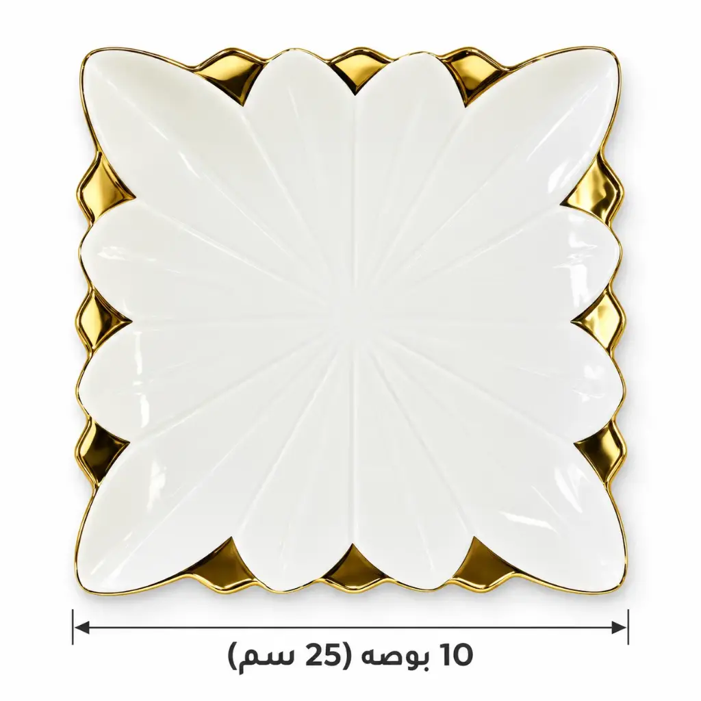 طبق بورسلين 10 بوصه (25 سم) [ عبوة 36 ]