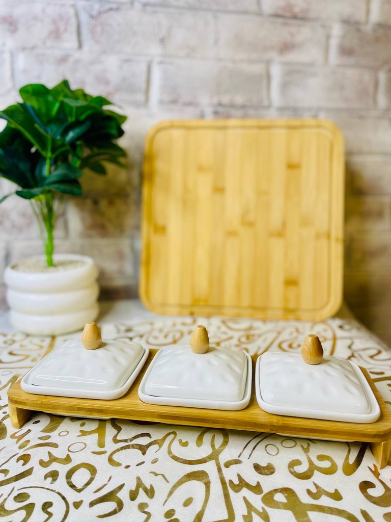 طبق تسالي بورسلين 3 ق [ عبوة 24 ]