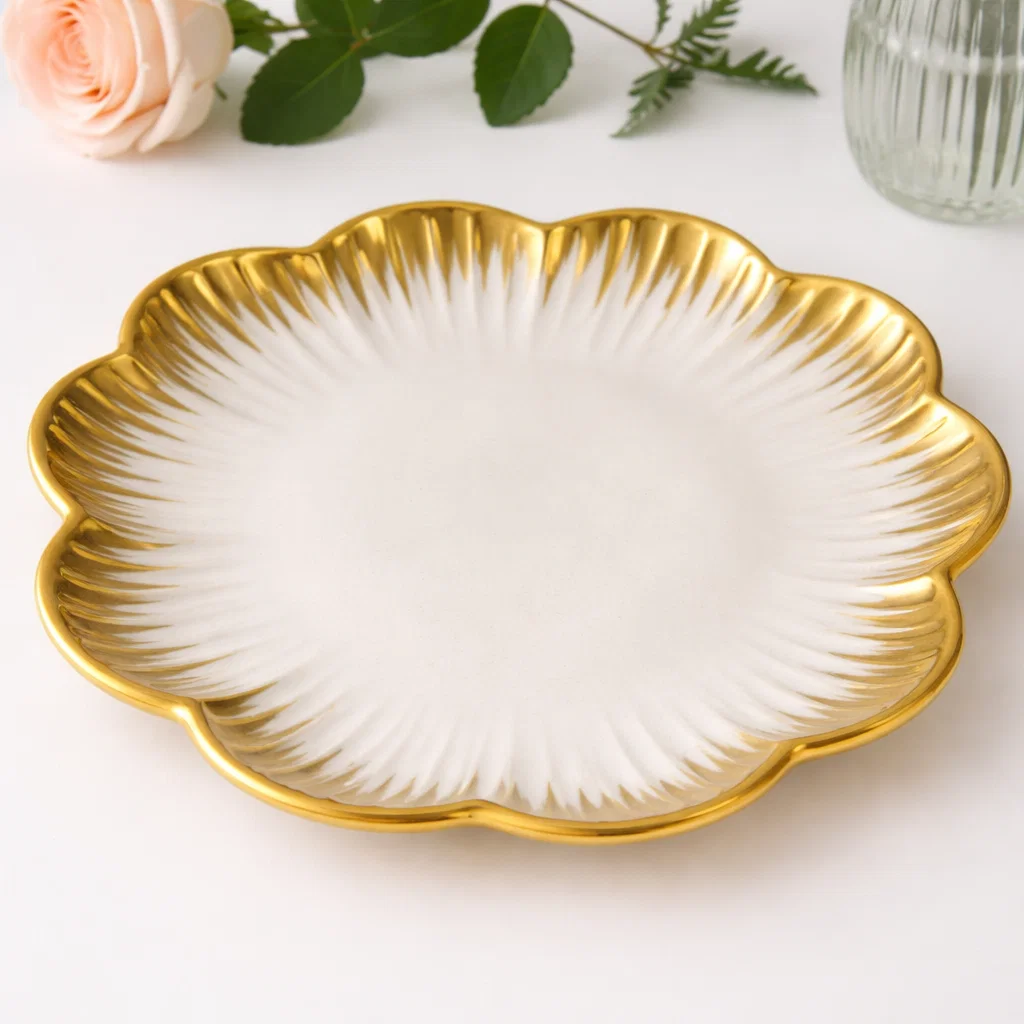 طبق بورسلين 10 بوصه (25 سم) [ عبوة 30 ]