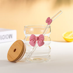 مج زجاج بالغطا فيونكه و شاليموا [ عبوة 96]