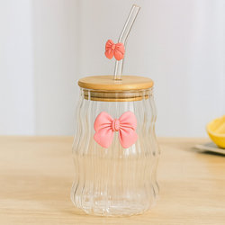 مج زجاج بالغطا فيونكه و شاليموا [ عبوة 96]