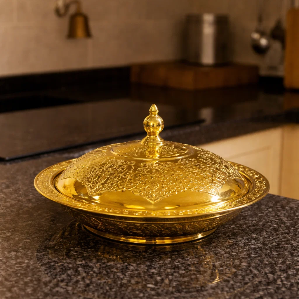 حله تندوري ذهبي 34 سم [ عبوة 48 ]