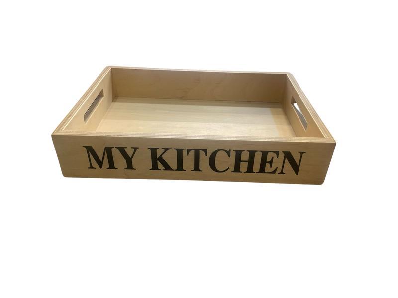 صينيه خشب صغيره ف علبه