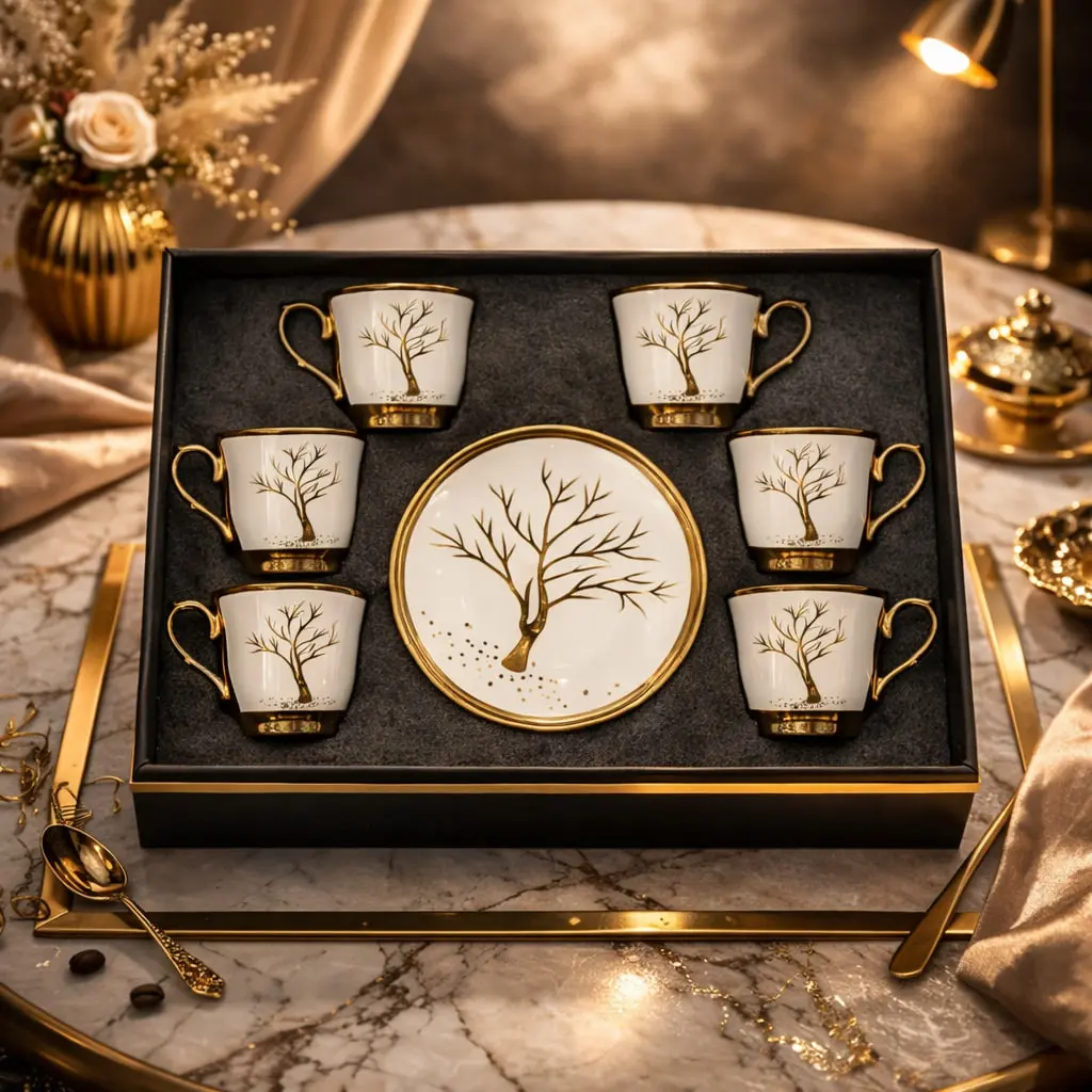 طقم قهوه 6 ق بورسلين ( عبوة 20)