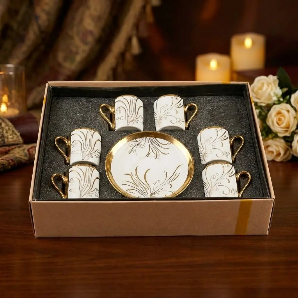 طقم قهوه 6 ق بورسلين ( عبوة 24)