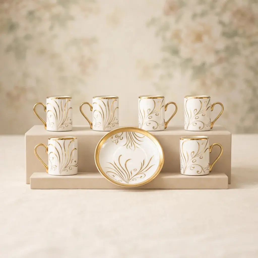 طقم قهوه 6 ق بورسلين ( عبوة 24)