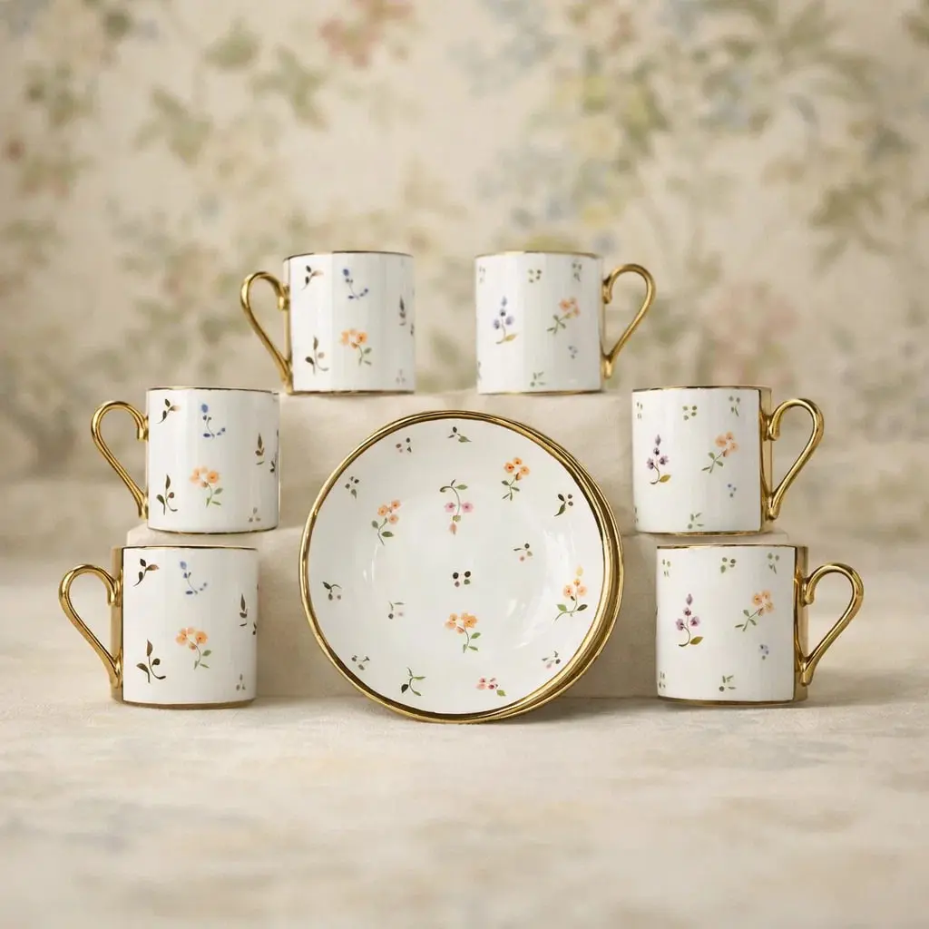 طقم قهوه 6 ق بورسلين ( عبوة 20)