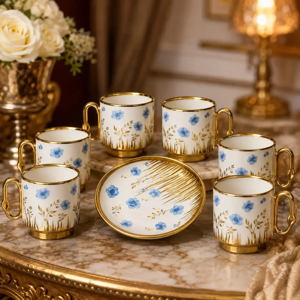 طقم قهوه 6 ق بورسلين ( عبوة 20)