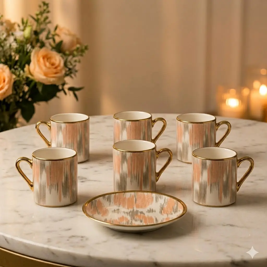 طقم قهوه 6 ق بورسلين ( عبوة 20)