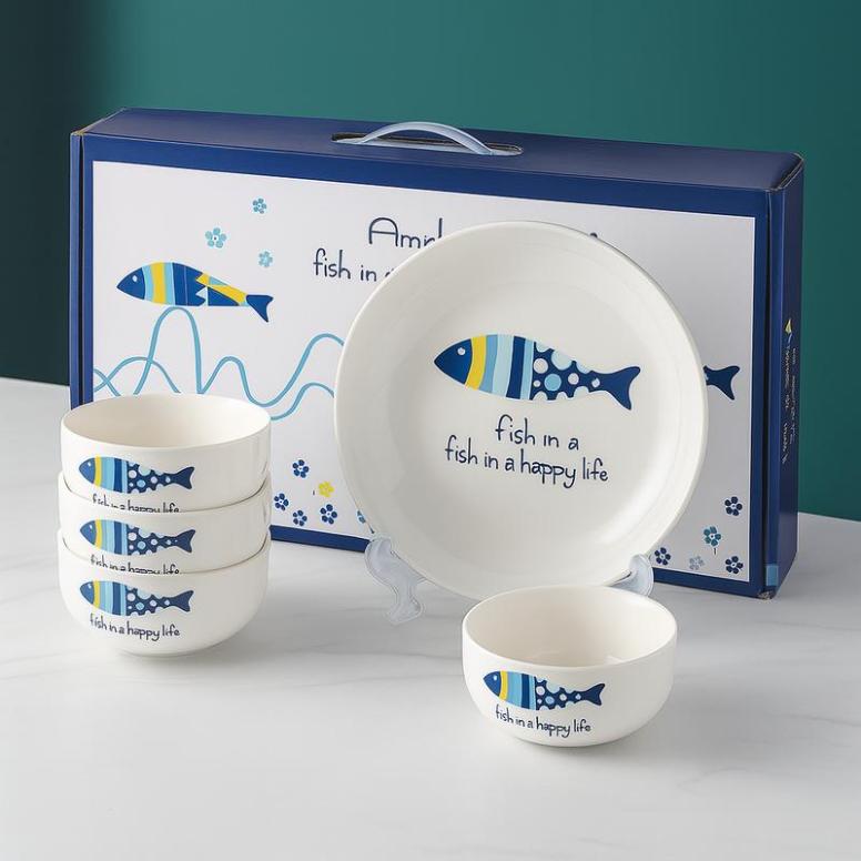 طقم ب 4 بوله و طبق بورسلين سمك [عبوة 20 ]