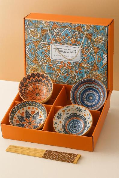 طقم بولة 4 ق رسومات [عبوة 24 ]