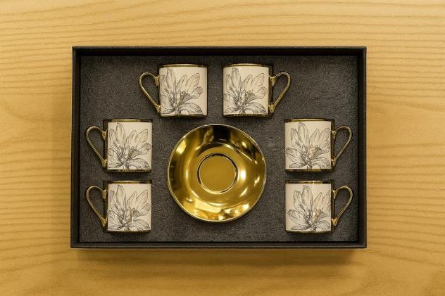 طقم قهوة خزف 6ق [عبوة 18 ]