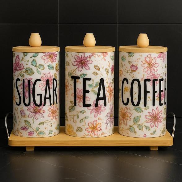 طقم شاي وقهوة وسكر خذف [ عبوة 12 ]