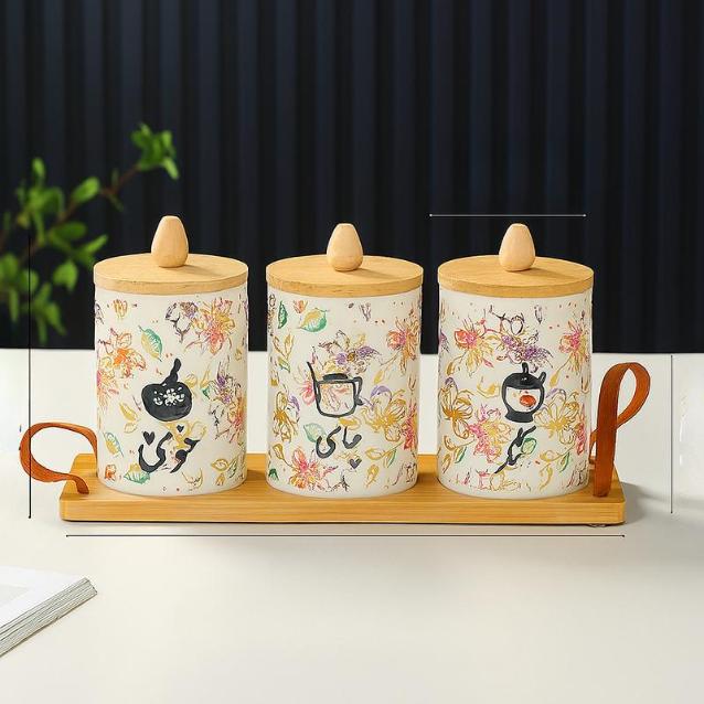 طقم شاي وسكر وقهوة [ عبوة 18 ]