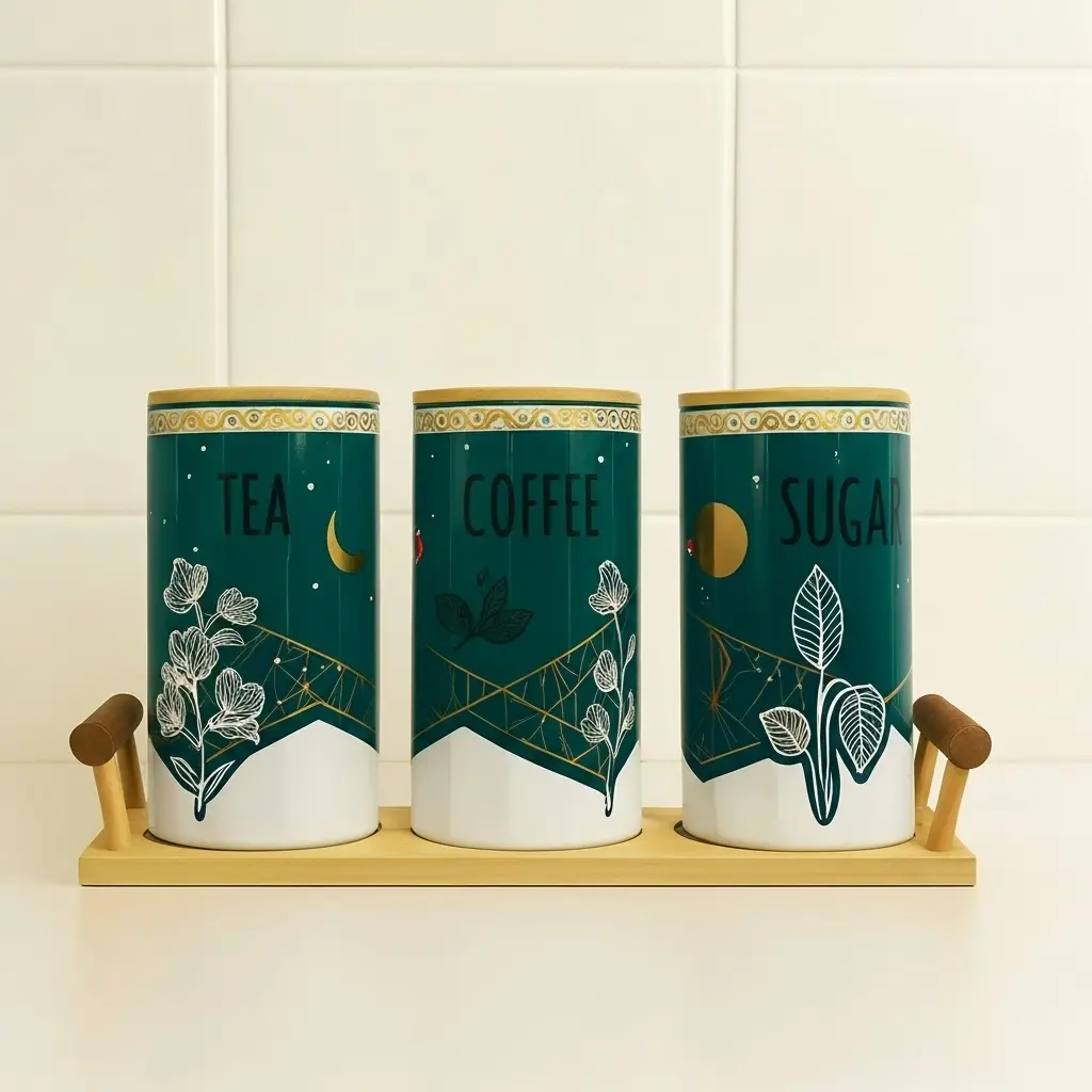 طقم شاي وسكر وقهوة [ عبوة 12 ]