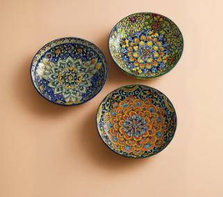 طبق اندلسي بورسلين 22.5 سم [ عبوة 30 ]