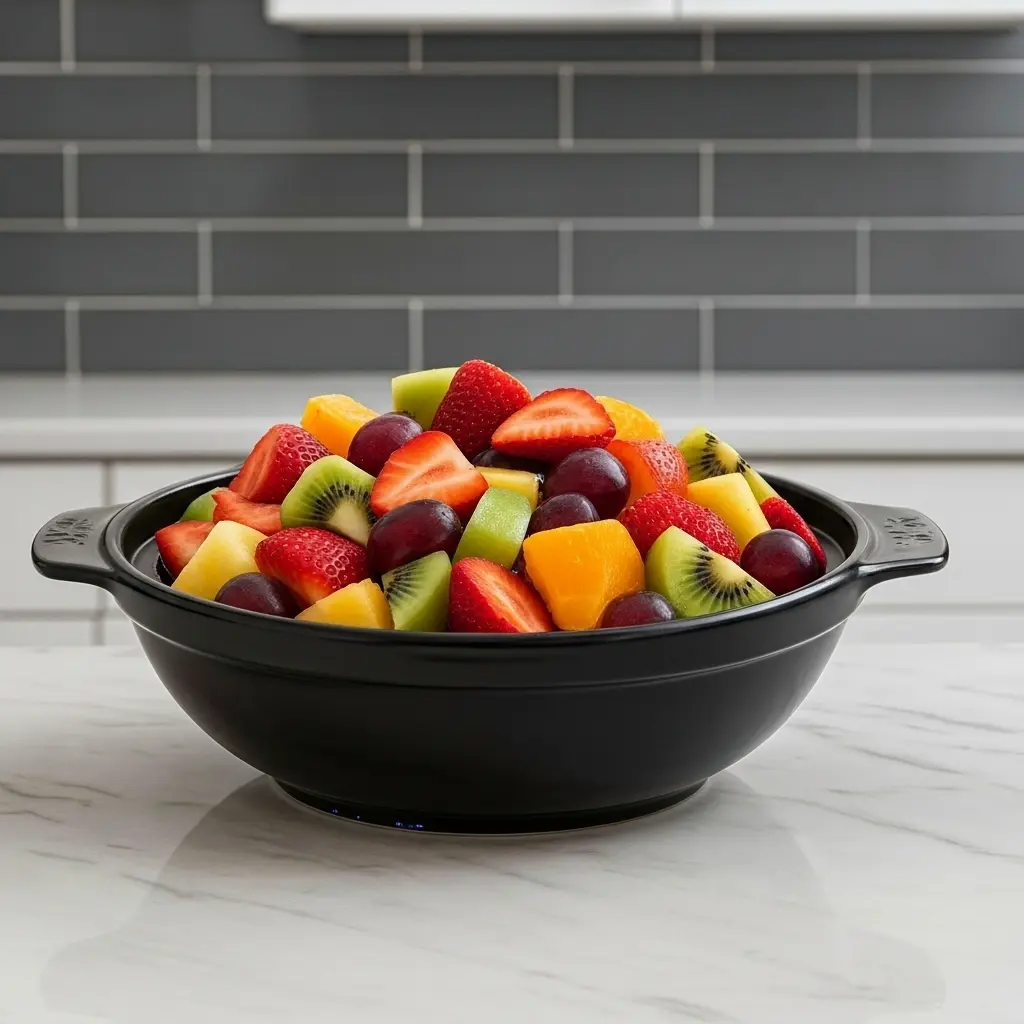 طبق ميلامين بيدين اسود 24 سم مقاوم للكسر [ عبوة 60]