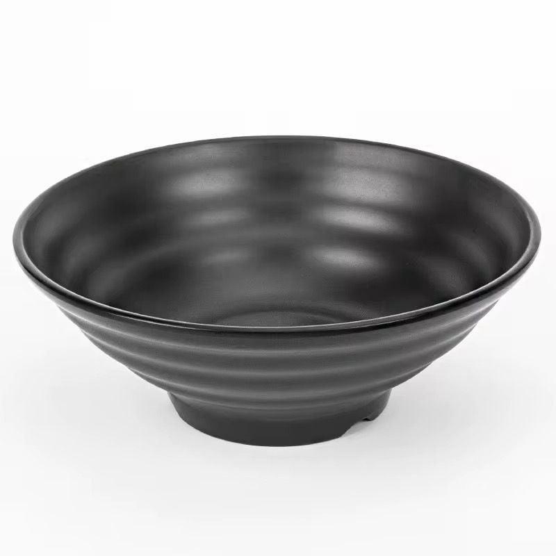 طبق ميلامين غويط اسود 21 سم مقاوم للكسر [ عبوة 72]