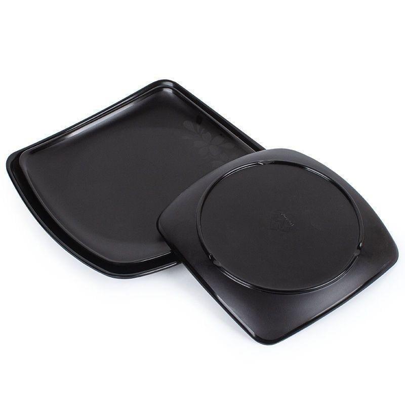 طبق ميلامين اسود مقاوم للكسر [ عبوة 160]