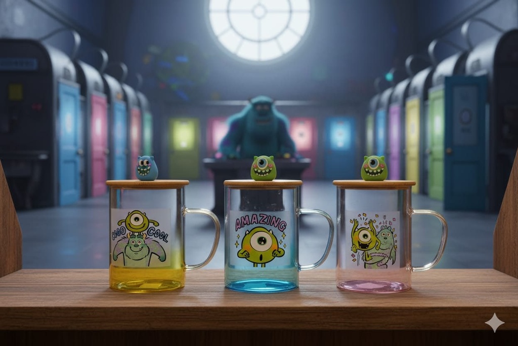 كوب زجاج كرت البوع بوع [ عبوه 60 ]