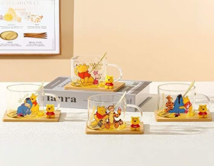 كوب زجاج بالقاعده خشب بوو [ عبوه 80 ]