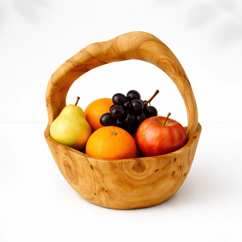 طبق فاكهة خشبي بيد(عبوة20)