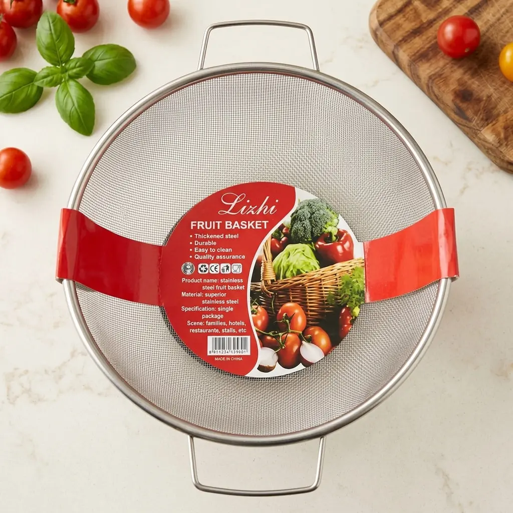 مصفي مدور بيدين 26 سم(عبوة100)