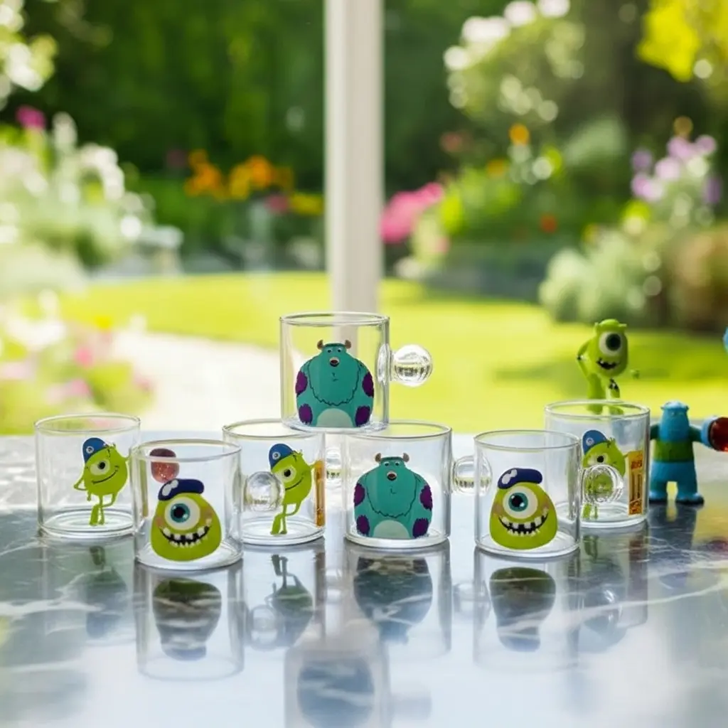 طقم قهوه 6 ق زجاج يد كوره بوو*40