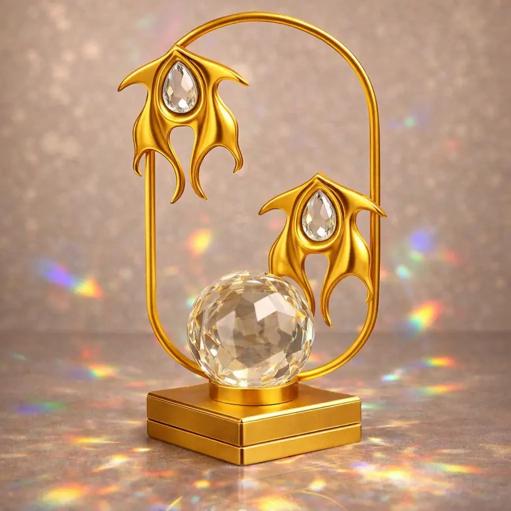 ديكور ذهبي بلوره [ عبوة 72 ]