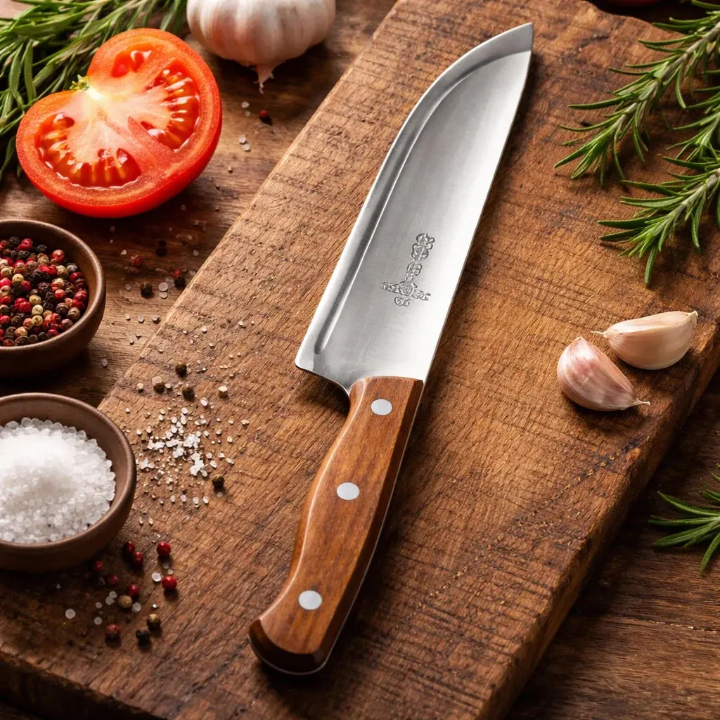 سكينة 10 بوصة يد خشب سمكة(عبوة120)