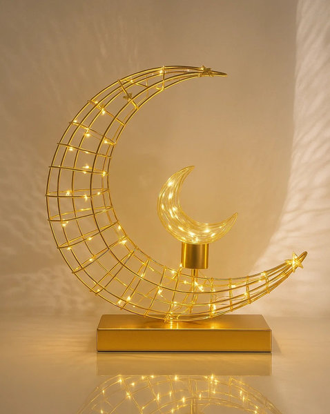 ديكور هلال ذهبي [ عبوة 24 ]