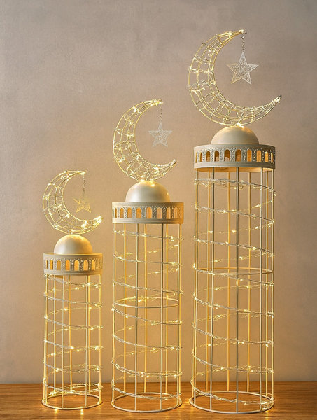 طقم 3 برج ديكور مضيئ [ عبوة 6 ]