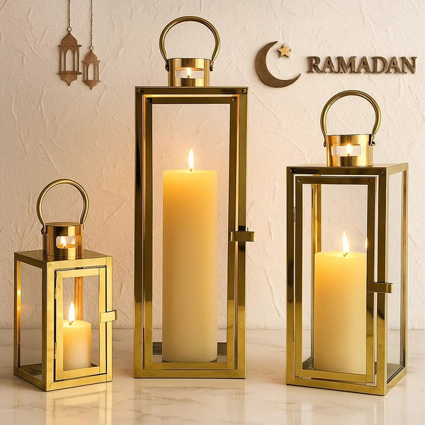 طقم فانوس كبير معدن 3 ق [ عبوة 4 ]