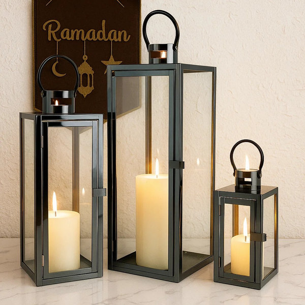 طقم فانوس كبير معدن 3 ق [ عبوة 4 ]