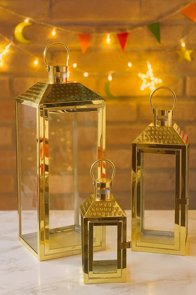 طقم فانوس كبير معدن 3 ق [ عبوة 4 ]