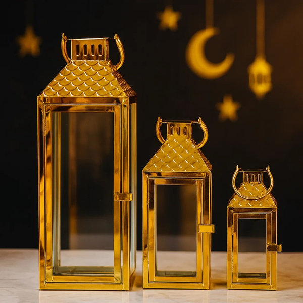 طقم فانوس كبير معدن 3 ق [ عبوة 4 ]